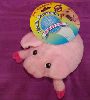 Schweinchen Durchmesser ca. 14 cm, mit Ball im Innern (ohne Fllstoffe), Fr. 12.--